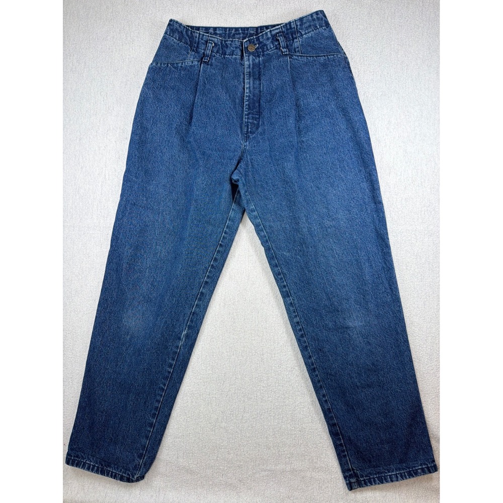 Vintage 90s High Waisted Pleated Mom Jeans Med Wash sz 11 Northern Reflections